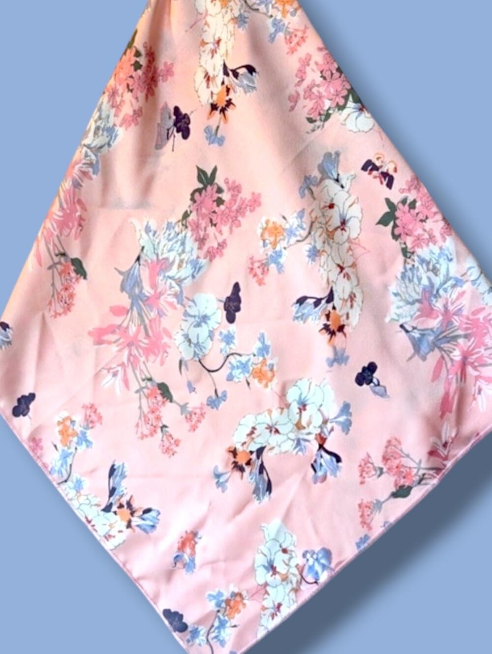 🌷4/$20 Floral Pink Square Scarf